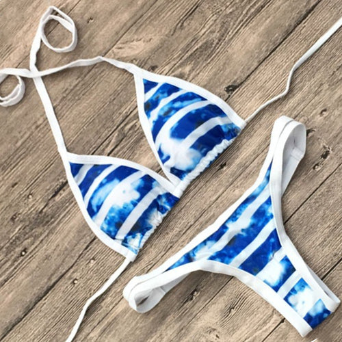 Retro Striped Swimsuit