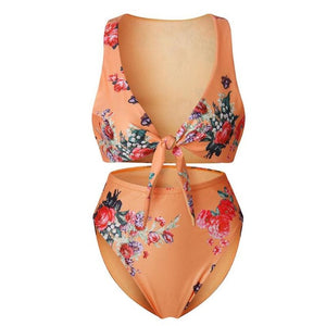 Bandage Split Swimsuit