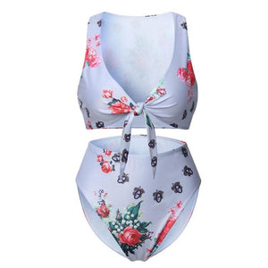 Bandage Split Swimsuit